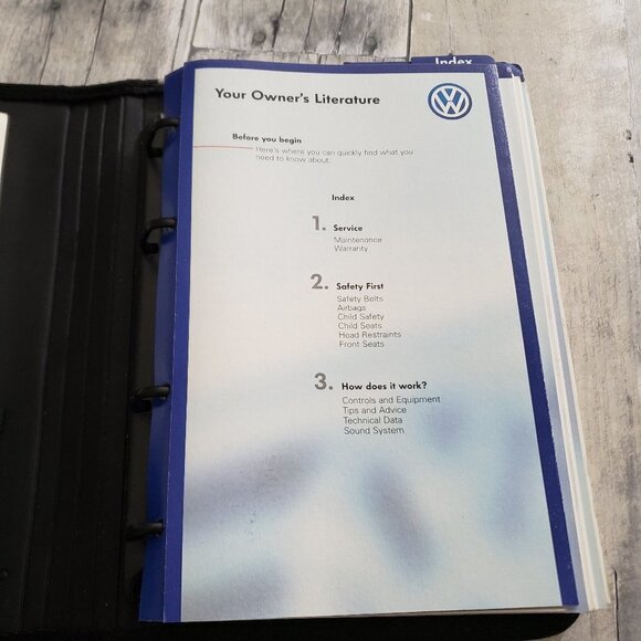 2000 VOLKSWAGEN PASSAT OWNERS MANUAL SET 00 guide w/case - Picture 4 of 5